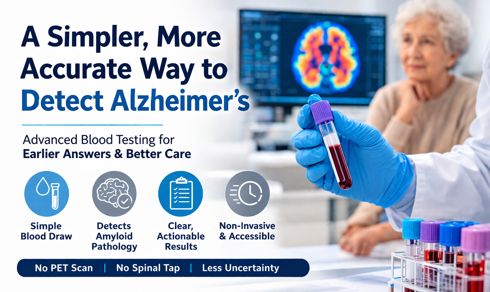 Alzheimer’s blood test alternative to PET scan and spinal tap